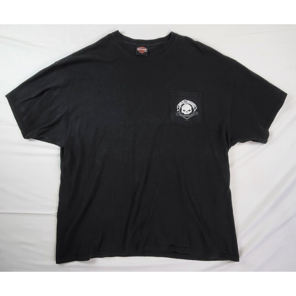 Harley-Davidson Mens XL Black Pocket T-Shirt Iron Steed Vacaville California